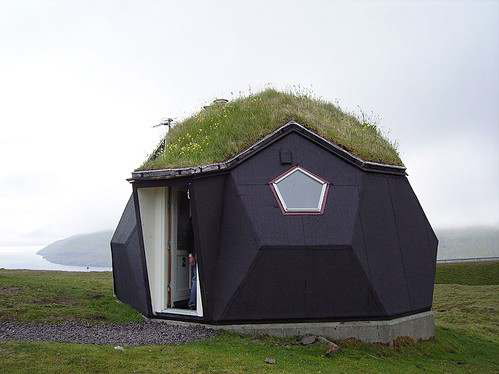 Turf / green roof on a building (Sodobna naravna gradnja)